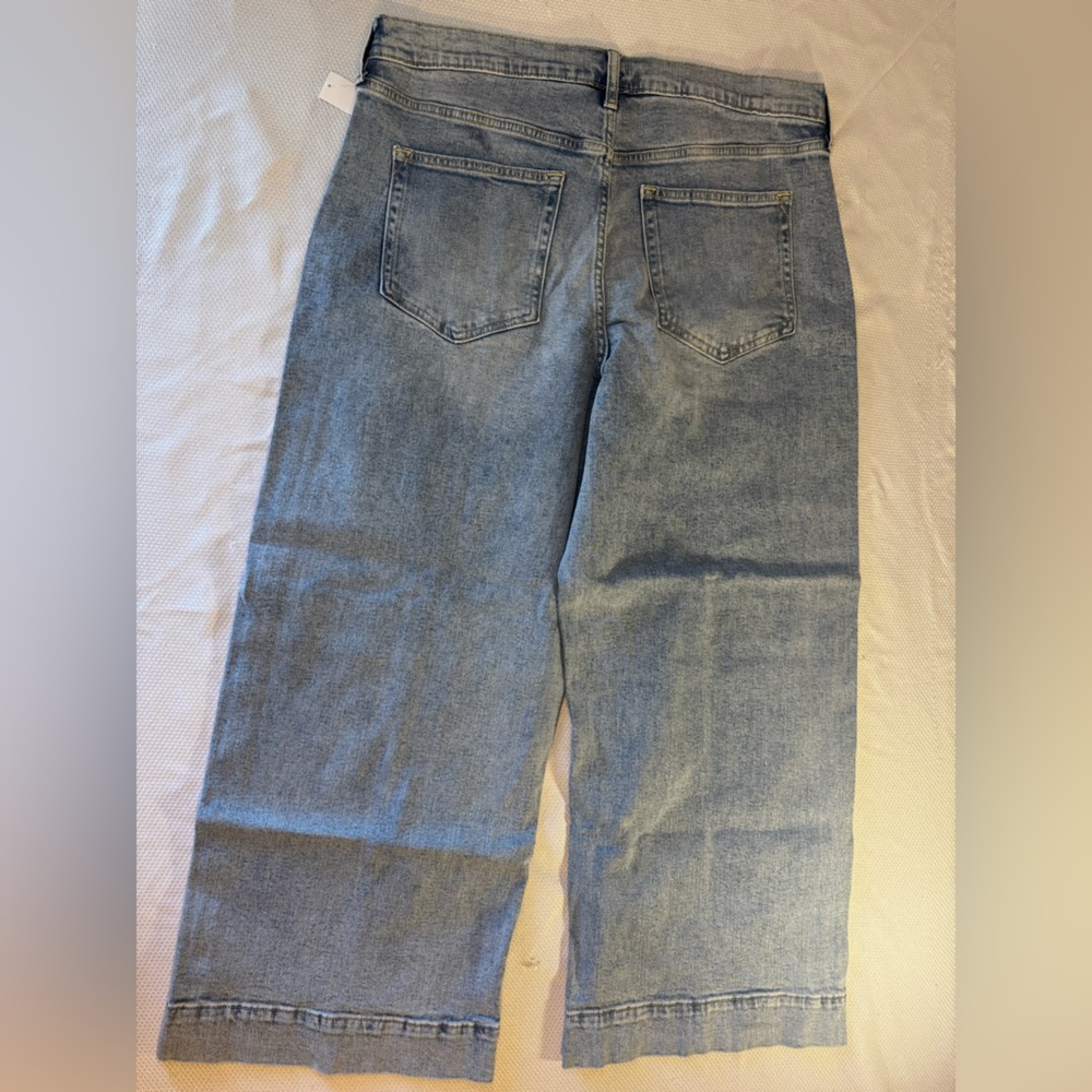 GAP High Rise Stride Wide Leg Ankle Jeans Light Wash Size 33 16R NWT ☀️🍂🥶🌼 - Picture 8 of 8
